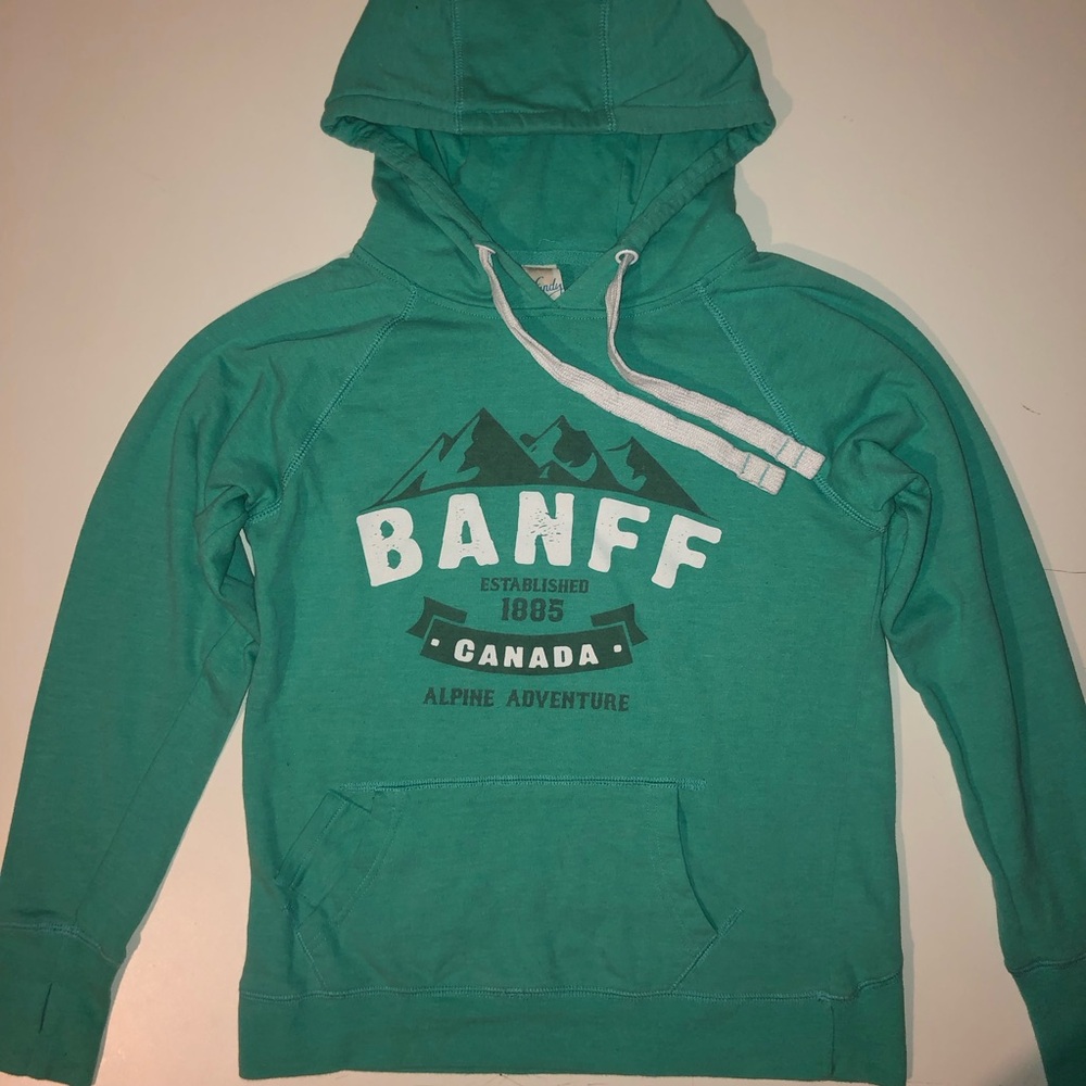Banff Hoodie Womens Size Small Green Color